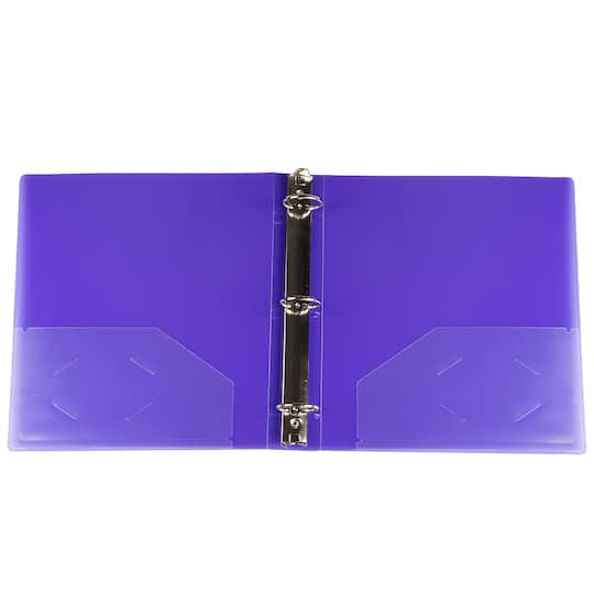 JAM Paper 1.5" Glass Twill Plastic 3-Ring Binder